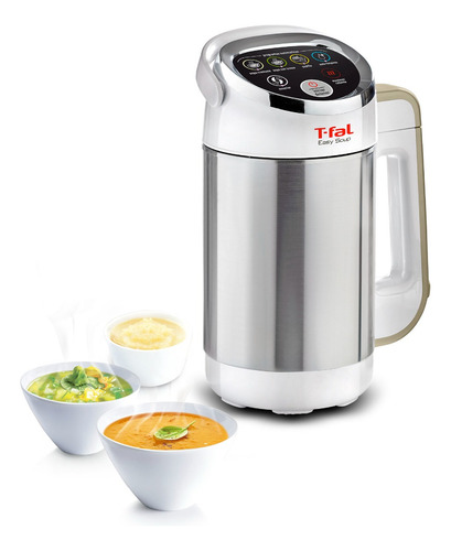 Licuadora Easy Soup T-fal, 5 Programas, 800w, Bl8411x0 Blanco/plateado