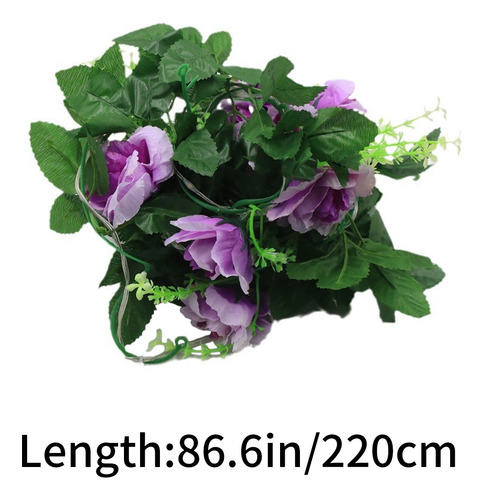Luz Led L Led De Cobre Con Forma De Flor De Glicina Y Ratán