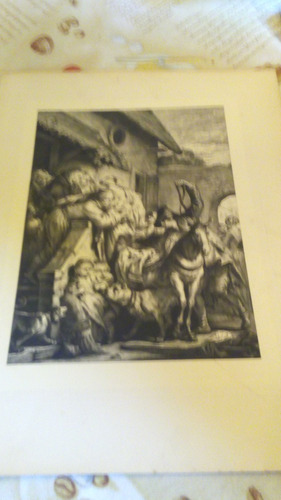 Grabado, Grupo Con Caballo, Museo Del Louvre 1890