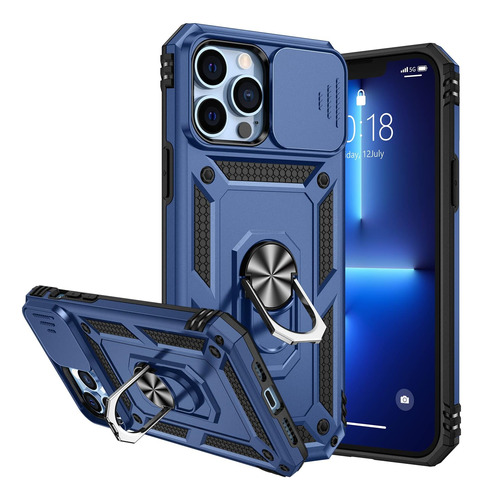 Funda Goton Armor Para iPhone 13 Pro Max, Azul Zafiro