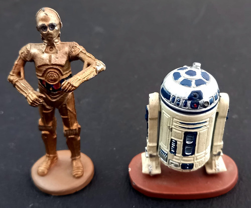 Figuras Muñecos De Plomo Star Wars Lote De Ar2d2 Y C3po