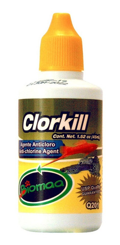 Acondicionador Anti Cloro Para Peceras 45 Ml Por 3 Piezas