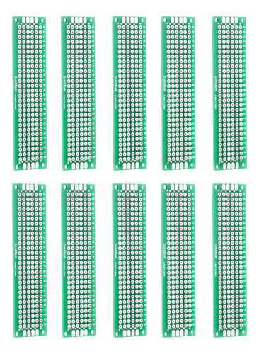 X10 Pcb Placa Experimental Simple 2x8 Para Electronica Fr4