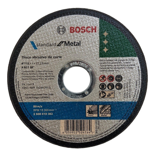 Disco Corte Metal 4 1/2 X 1mm Bosch (cajas 50 Unidades)