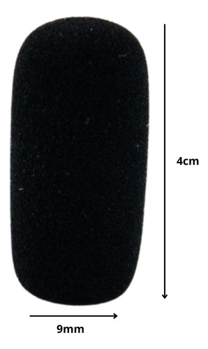 02 Unidades Espuma Para Microfone Headset Ou Lapela