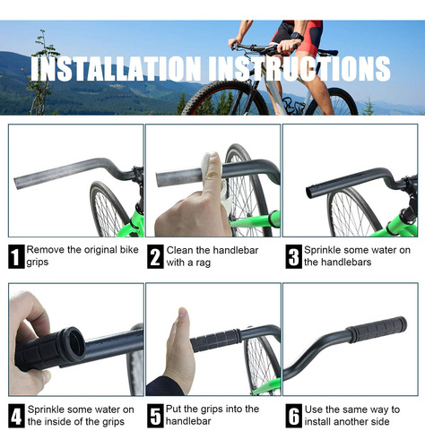 Empuñaduras De Manillar Bicicleta Goma Suave Reparación Mtb Negro Con Borla