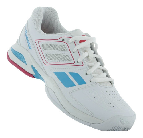 Calzado Babolat Niña Propulse Team Blanco Rosa Celeste