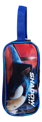 Kit Mochila Sonic Shadow Lonchera Lapicera Original Primaria Azul Azul