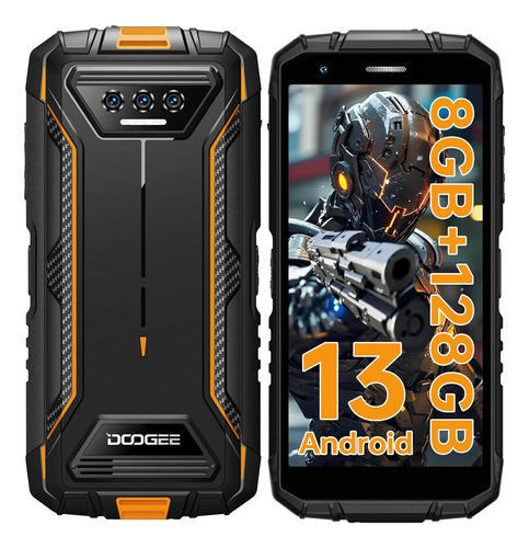 Doogee S41 Plus - Smartphone Resistente De 2024, 8 Gb De Ram+128 Gb Rom/tf 1 Tb Teléfono Resistente, Batería De 6300 Mah, Visualización Hd+ De 5.5