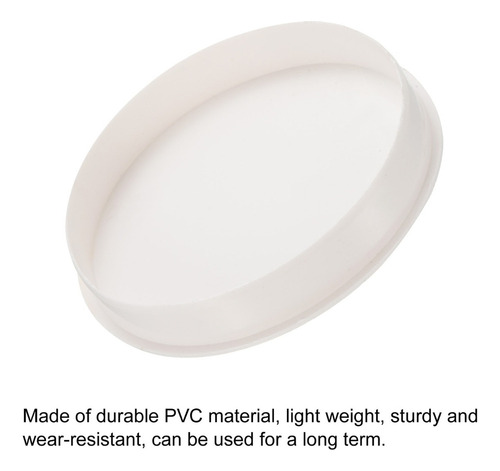 4 Tapón Tapa De Extremo De Tubería Pvc 4 Para Diy Blanco