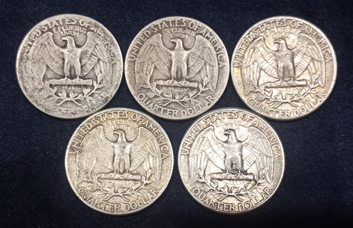 Moneda Usa One Quarter Diferentes Fechas X 6 Uni. Plata (Usado)