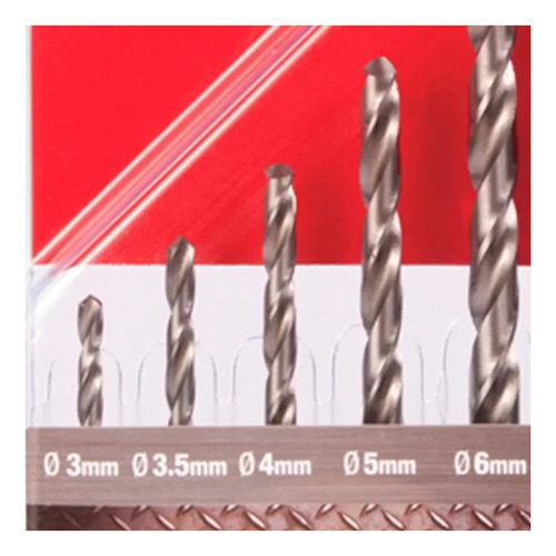Jogo Brocas Hss 6 Peças 3 A 8mm Com Estojo Starrett