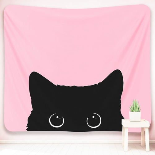 Pecfamly Tapiz Kawaii Gato Para Decoracion Habitacion Niña X