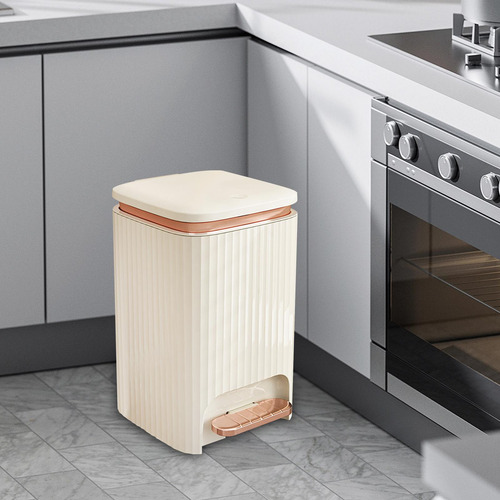 Kithcen Bote De Basura De Cocina Con Pedal Y Lechoso 12l