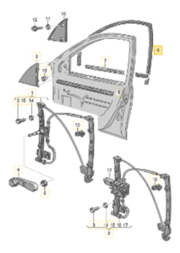 Guia Ventanilla Delantera Derecha Seat Cordoba Ibiza 93-02