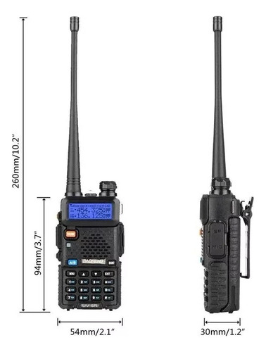 Rádio Vhf Uhf Fm Ptt Transceptor Uv-5r Portátil Dual Band