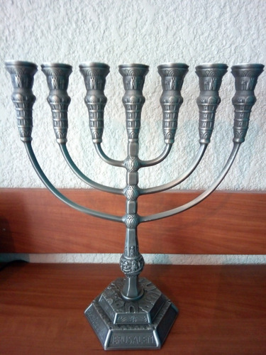 Menorah Original Karshi Jerusalem 1955 Plateada