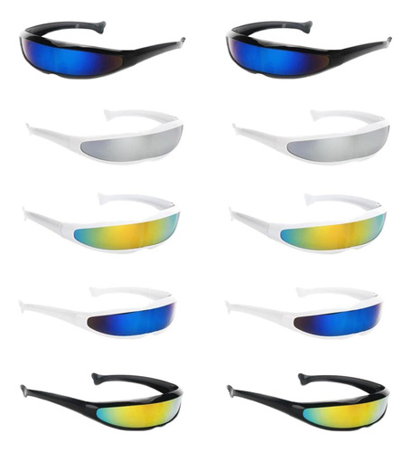 10 Gafas De Sol Divertidas Con Visera De Lente Estrecha