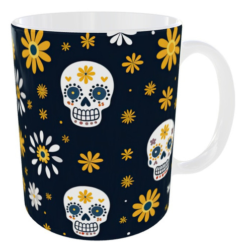 Taza Para Regalo  Día De Muertos Calaveras 34   De Zacarte