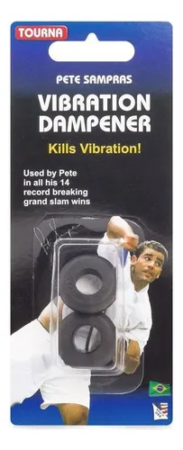 Anti-vibrador Pete Sampras Raquete Tennis - 02 Unid - Preto