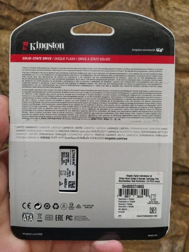 Imagem 4 de 5 de Ssd 480gb Kingston Sa400s37/480g Original Envio Já