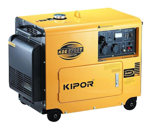 Generador portátil Kipor KDE6700T 50Hz 5 kW monofásico con tecnología AVR 115V/230V