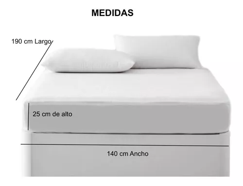 Funda De Colchon Pvc 2 1/2 Plazas 140x190 Cm