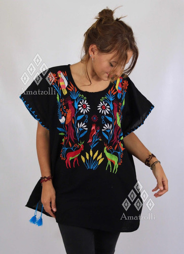 Lote 12 Blusas Bluson Artesanal Bordados Mexicanos De Rebozo