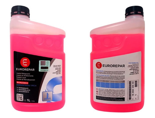 Liquido Anticongelante Eurorepar 1lt Rojo Concentrado Inorg