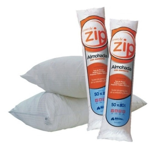 Imagen 1 de 4 de Combo X 2 Almohadas Zip Inteligente -50x80cm- De Fabrica!!