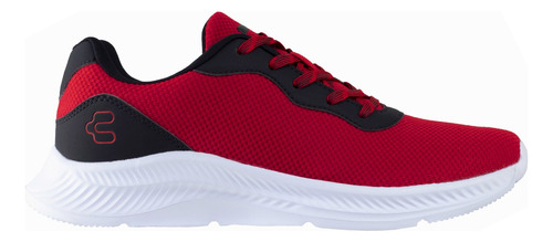 Tenis Deportivo Charly Hombre 1086310 Rojo Negro Para Trotar