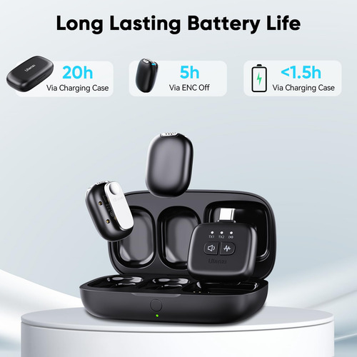 Micrófono Lavalier Inalámbrico Ulanzi A30 Tiny Mic Magnetic