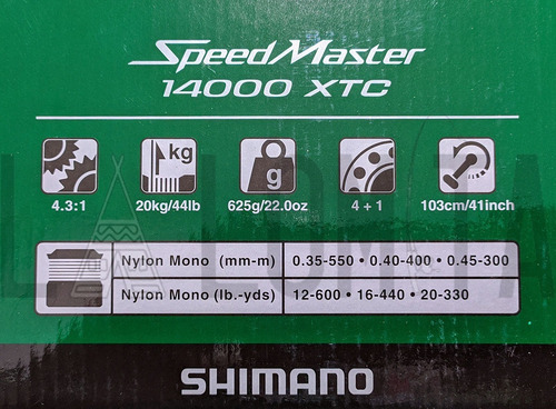 Reel Frontal Shimano Speedmaster 14000 Xtc Pesca Lance Costa