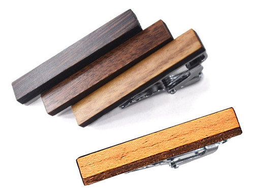 Modern Wood Tie Clip In Stylish Copper Design