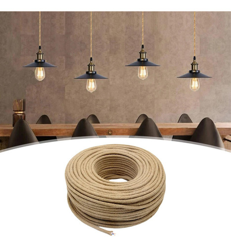 Cabo Elétrico De Tecido 2x0,75mm Para Kits De Luz Pendente