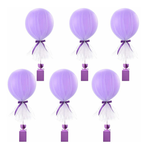 Globos De Tutú De Tul Morado Para Decoración De     P...