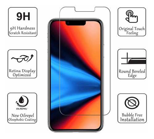 Micas Cristal 3 Piezas Apple iPhone Protector De Pantalla
