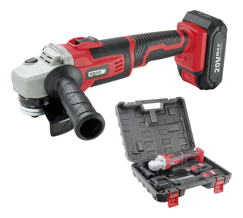 Amoladora Inalambrica Equus 7601 Brushless 20v 1 Batería 4000mah Color Rojo