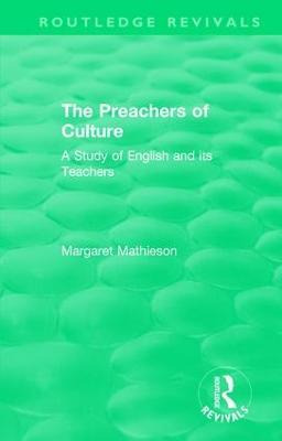 Libro The Preachers Of Culture (1975) : A Study Of Englis...