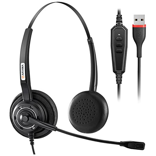 Auriculares Usb Micrófono Cancelación De Ruido, Ajust...