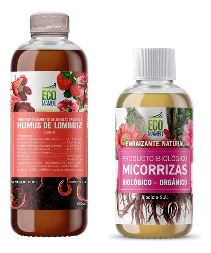 Ecomambo Humus De Lombriz Líquido 500ml Con Micorrizas 100ml