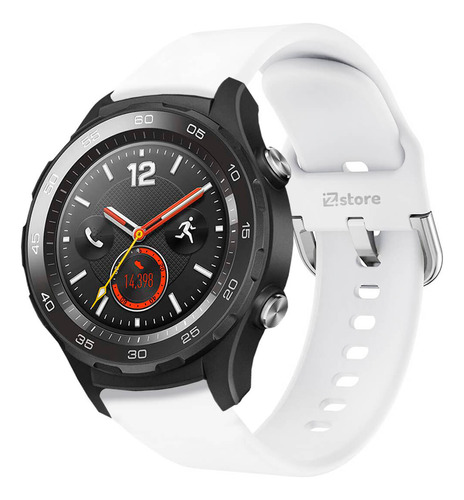 Correa Compatible Huawei Watch 2 Classic Blanco Hebilla 22m