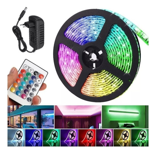 Cinta Led Rgb Bluetooth  Luces Usb Tv Hogar Música  5mts 