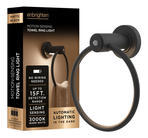 Enbrighten Toallero, Sensor De Movimiento, Luz Nocturna, Fun