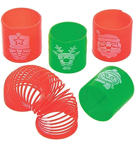 Baker Ross Ax453 Christmas Slinky Favors - Paquete De 12, Re