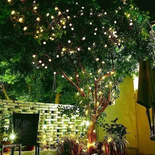 Carga Solar Luces Led De 80 Focos De 15m Para Navidad