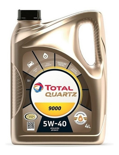 Aceite Total Quartz 9000 Sintetico 5w40 Nafta-diesel-gnc X 4
