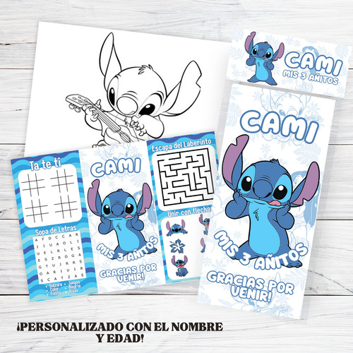 Tríptico Interactivo Para Colorear Souvenir Cumpleaños X10 Stitch