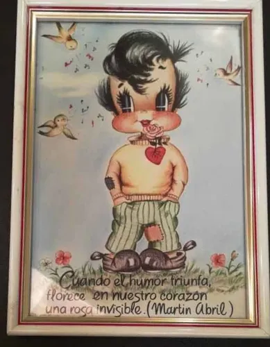 Cuadro De Niño Con Mensaje (Usado)