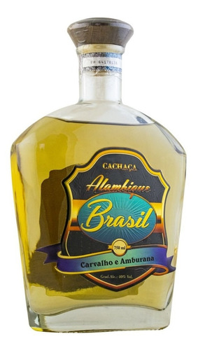 Cachaça Alambique Brasil Carvalho E Amburana 750 Ml